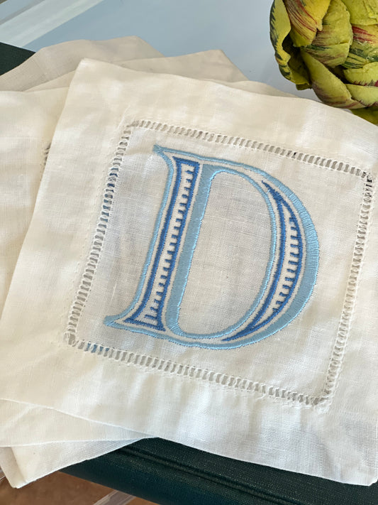 Single Initial Cocktail Napkins